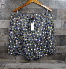 Robert Graham Swim Trunks Mens 2XL Black Geometric Hydrocool Lined Stretch