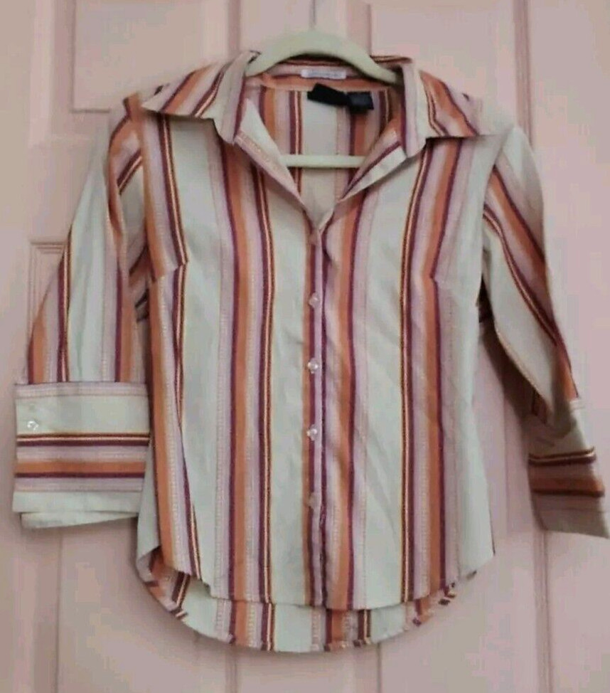 Cotton Express Striped Small Polyester Nylon 3/4 … - image 1