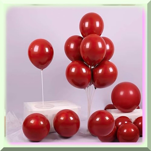 Hinreißendes Rubin Party Paket: 50 dunkelrote Latexballons für Hochzeiten, Geburtstage, V - Bild 7 von 7