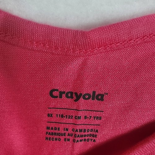 Crayola Girl's 6-7 Years PINK Sleeveless One Piece Romper Rainbow Stripe Crayon - Picture 3 of 4