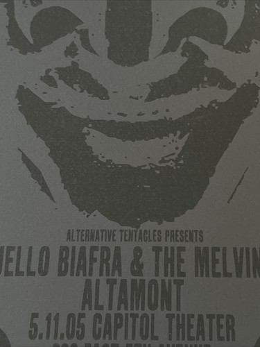 Jello Biafra Melvins Olympia Washington 2005 Clown Skull Original Concert Poster - Picture 6 of 6
