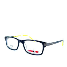 Iron kids IKB901 Kids Eyeglasses Navy Blue Yellow Rectangular 48[]16 130 mm A2