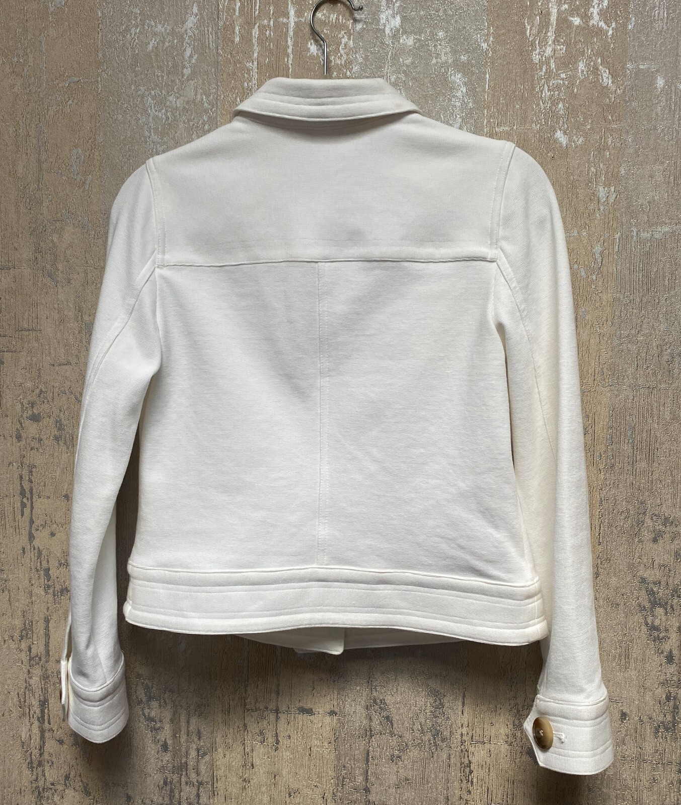 Chico's Cropped Patch-Pocket White Jacket Size 0 … - image 3