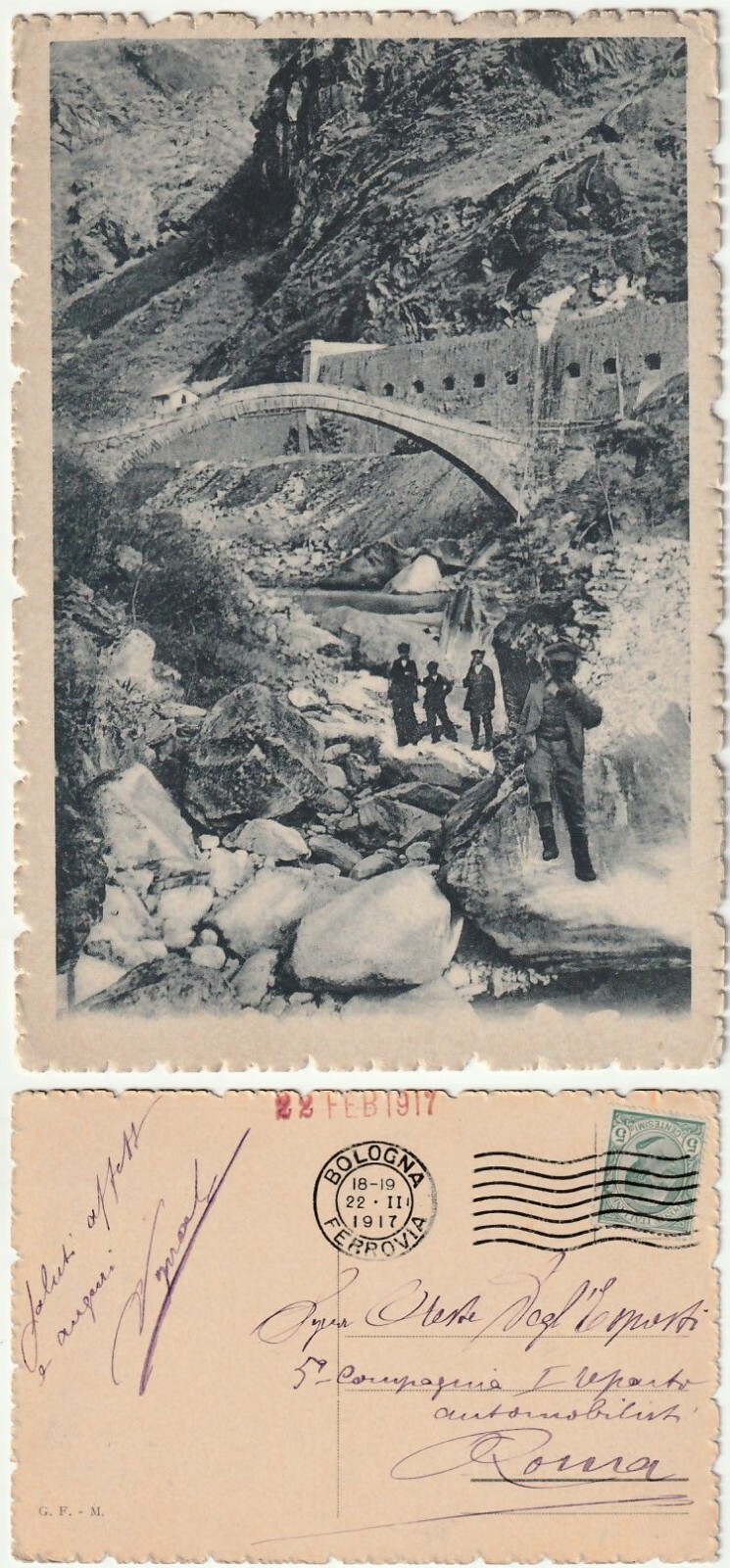 BOLOGNA? - LOCALITA' SCONOSCIUTA - PONTE - VIAGG. 1917 -49215-