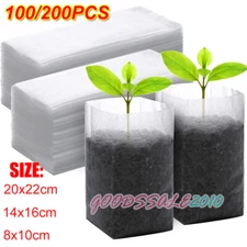 Plant Grow Bags Biodegradable Non-woven Fabric Nursery Bag Seedling Starter Pots
