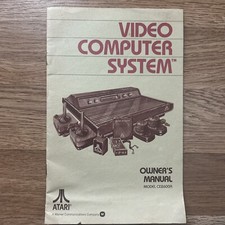 Original Atari 2600 Video Computer System 1980 Owner's Manual Model CX2600A