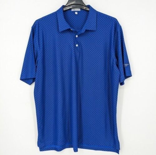 Peter Millar Poloshirt Herren Gr. XL Sommer Comfort Skulls Whisper Rock Golfschläger