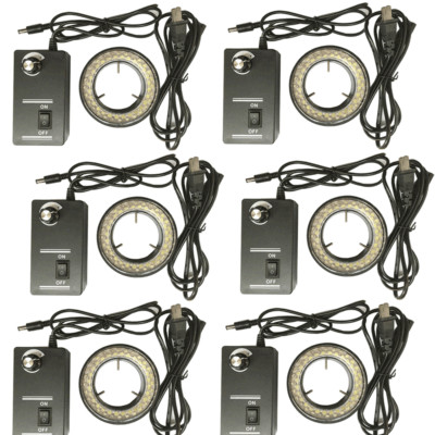 60-LED Adjustable Ring Light illuminator Lamp For STEREO ZOOM Microscope USA++