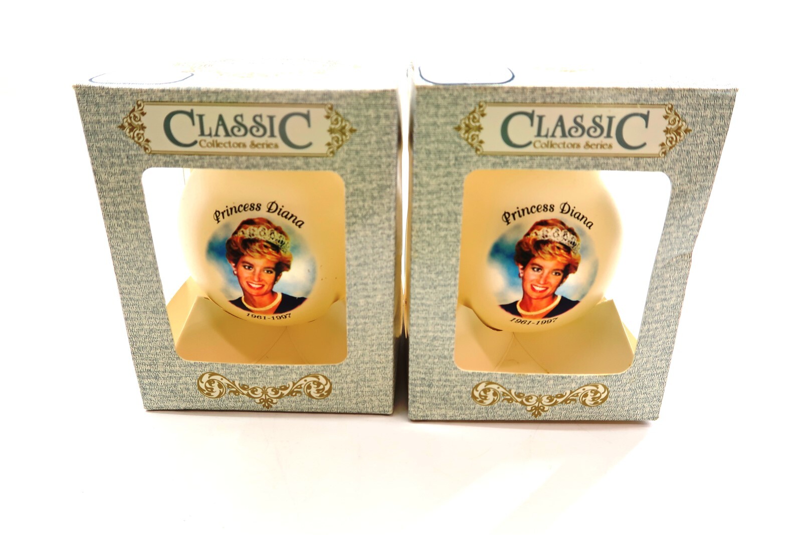 x2 PRINCESS DIANA 1961-1997 Christmas Ornament New In Original Box by TOPPERSCOT