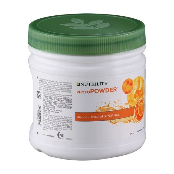Nutrilite PhytoPOWDER recipiente pré-mistura de bebida sabor laranja 360g - Imagem 3 de 3