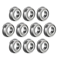 10pcs 3/16"x3/8"x1/8"FR166ZZ Flanged Ball Bearing Double Metal Shielded Bearings