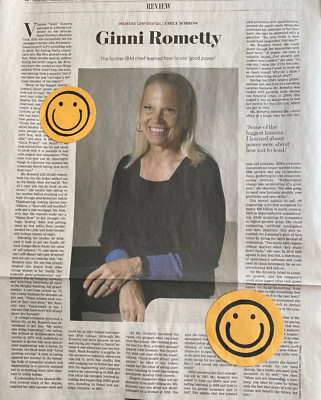 VIRGINIA GINNI ROMETTY THE FORMER IBM CHIEF WALL STREET JOURNAL ARTICLE WSJ .