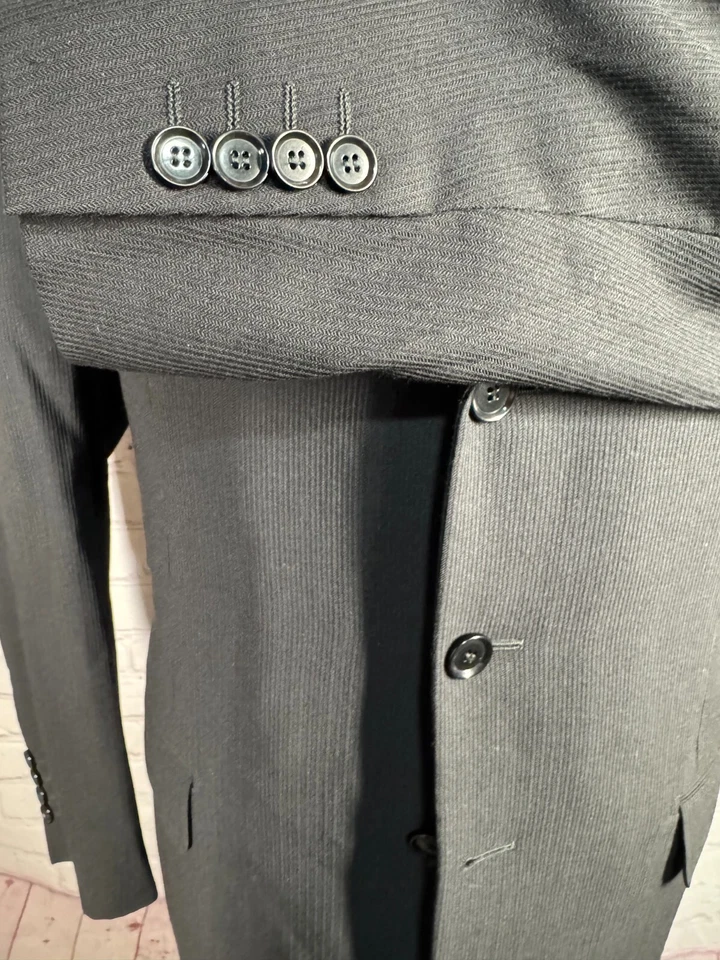 PAL ZILERI Para Hombres Negro HECHO EN ITALIA Traje de Lana Abrigo Deportivo Blazer Chaqueta TALLA 40R Foto 4 de 4