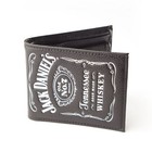 Lw182135jds Jack Daniel's Bifold Classic Leather Wallet Embossed White Logo BLK