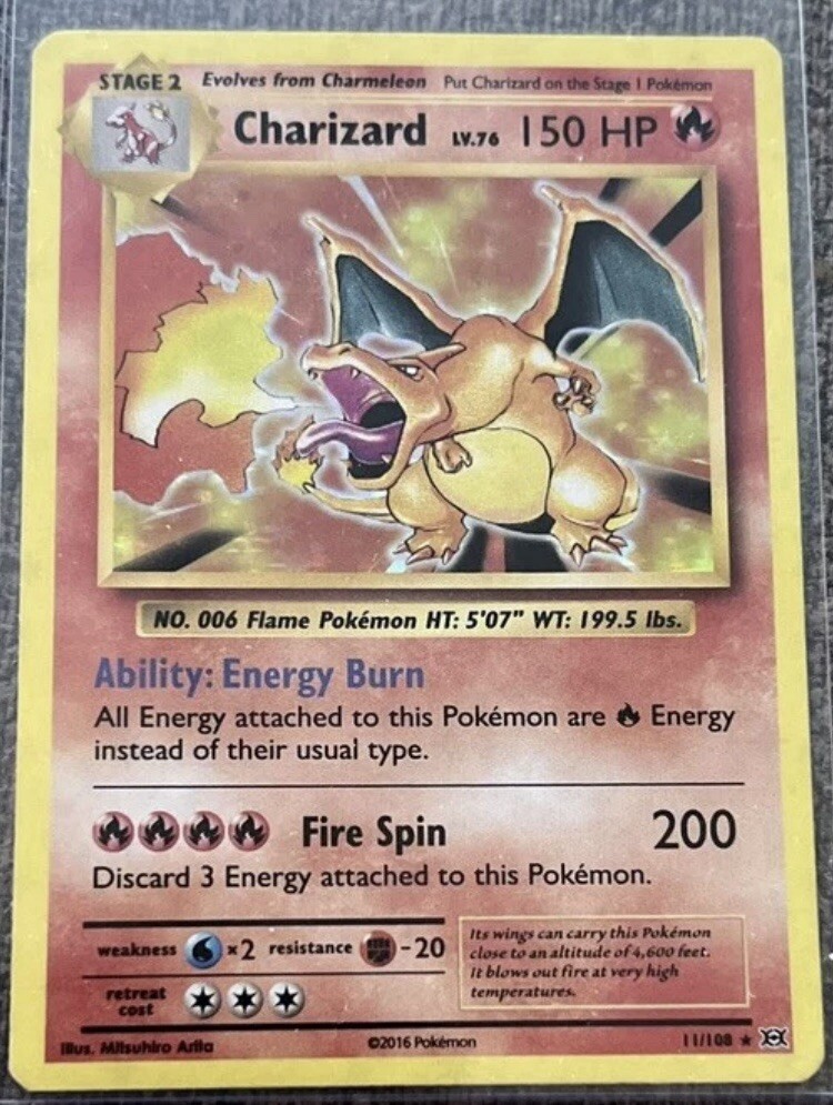 Pokémon TCG Charizard XY Evolutions 11/108 Holo Holo Rare Mint