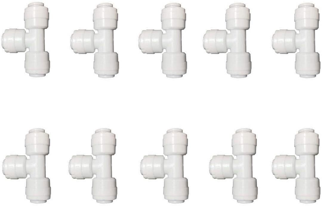 3/8 Inch Od Copper Push To Connect Tee Fitting 10 Pack For Water Filter Systems