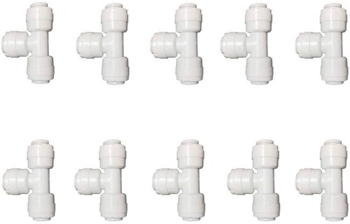 3/8 Inch Od Copper Push To Connect Tee Fitting 10 Pack For Water Filter Systems