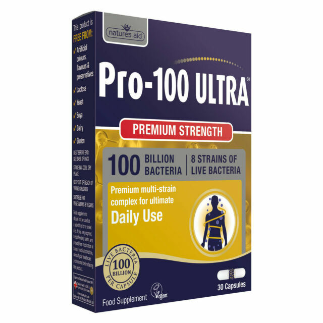 Natures Aid Pro 100 Ultra 100 Billion Bacteria 30 Capsules For Sale Online Ebay