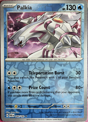 Palkia Reverse Holo Rare - 040/182 - Paradox Rift Pokemon 2023