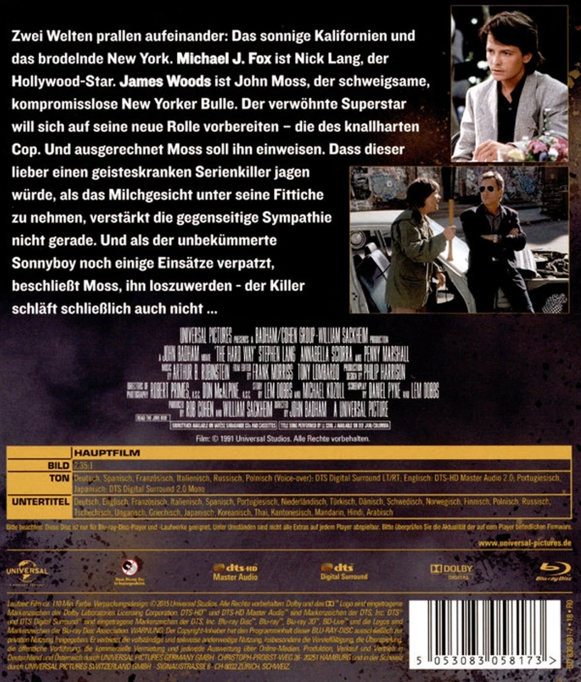 Auf die harte Tour (1990)[Blu-ray/NEU/OVP] Michael J.Fox, James Woods, Annabella - Bild 2 von 3