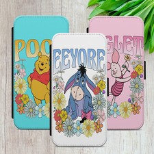 EEYORE PIGLET POOH CASE FOR IPHONE SAMSUNG GOOGLE FLIP WALLET PHONE COVER GIFT