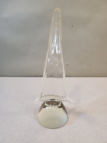 Escultura de vidrio artístico vintage 1980, pájaro de arte moderno en vuelo, firmado, 9,5 pulgadas de alto - Imagen 4 de 8