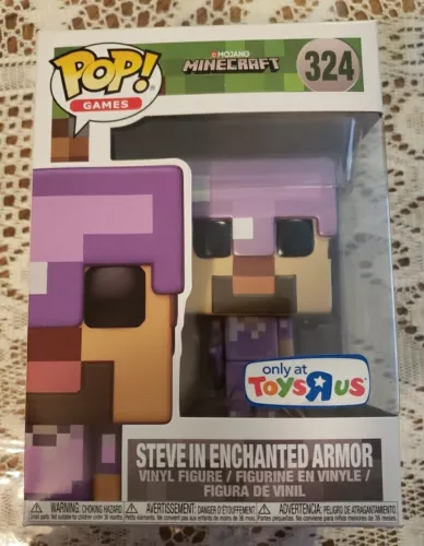 Funko Pop Minecraft Steve in Enchanted Armor #324 ToysRus Exclusive NEW *READ*