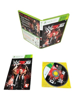 Microsoft Xbox 360 CIB COMPLETE TESTED WWE 2K16 2015