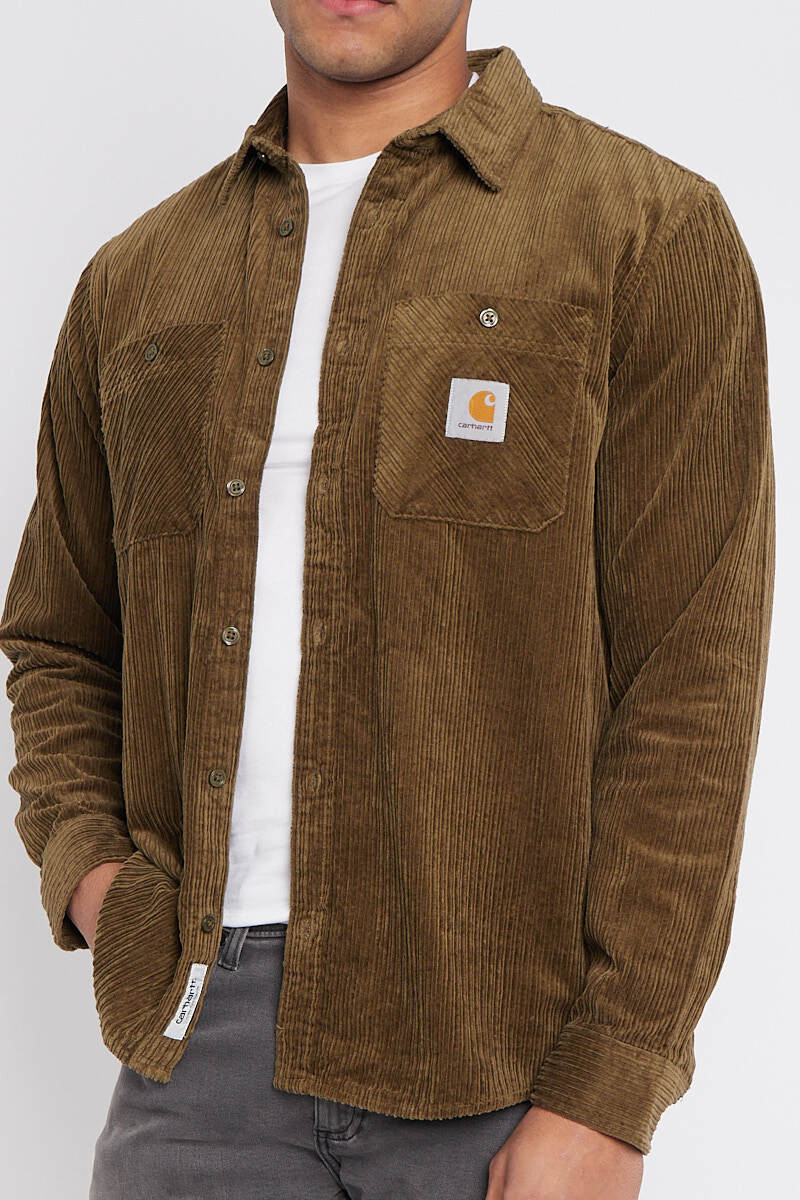 Mens Carhartt WIP Rhodes Corduroy Cord Shirt Jacket Cotton Shacket - Main Image