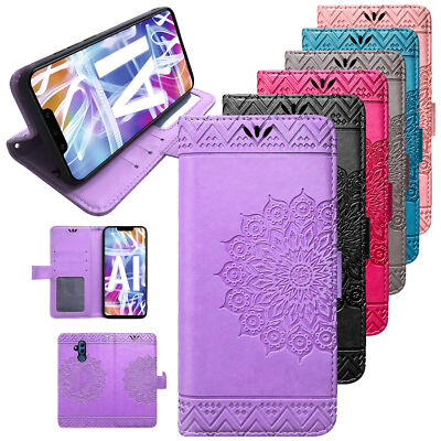 Huawei Hülle Handy Tasche Handyhülle Mandala Wallet Case Schutz Cover Etui Neu