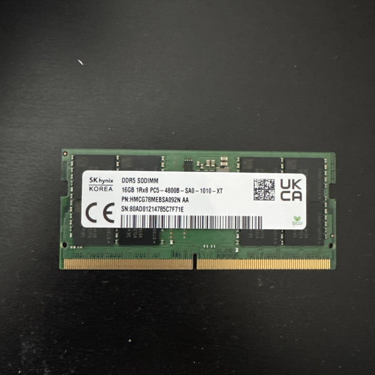 中古)SK hynix DDR5 16GB 2枚組 32GB 4800 ノート 中古)SK hynix DDR5 16GB