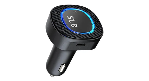 Bluetooth Transmitter Hands-Free Colorful Light USB Type C MP3 WAV - Image 2 of 4