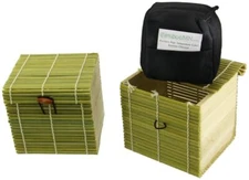 BambooMN Granulated Bamboo Charcoal Odor Absorber Bag in Decorative 4" Box