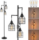 Floor Lamp for Living Room, Farmhouse Industrial Dimmable Floor Lamp,3 Lights Me