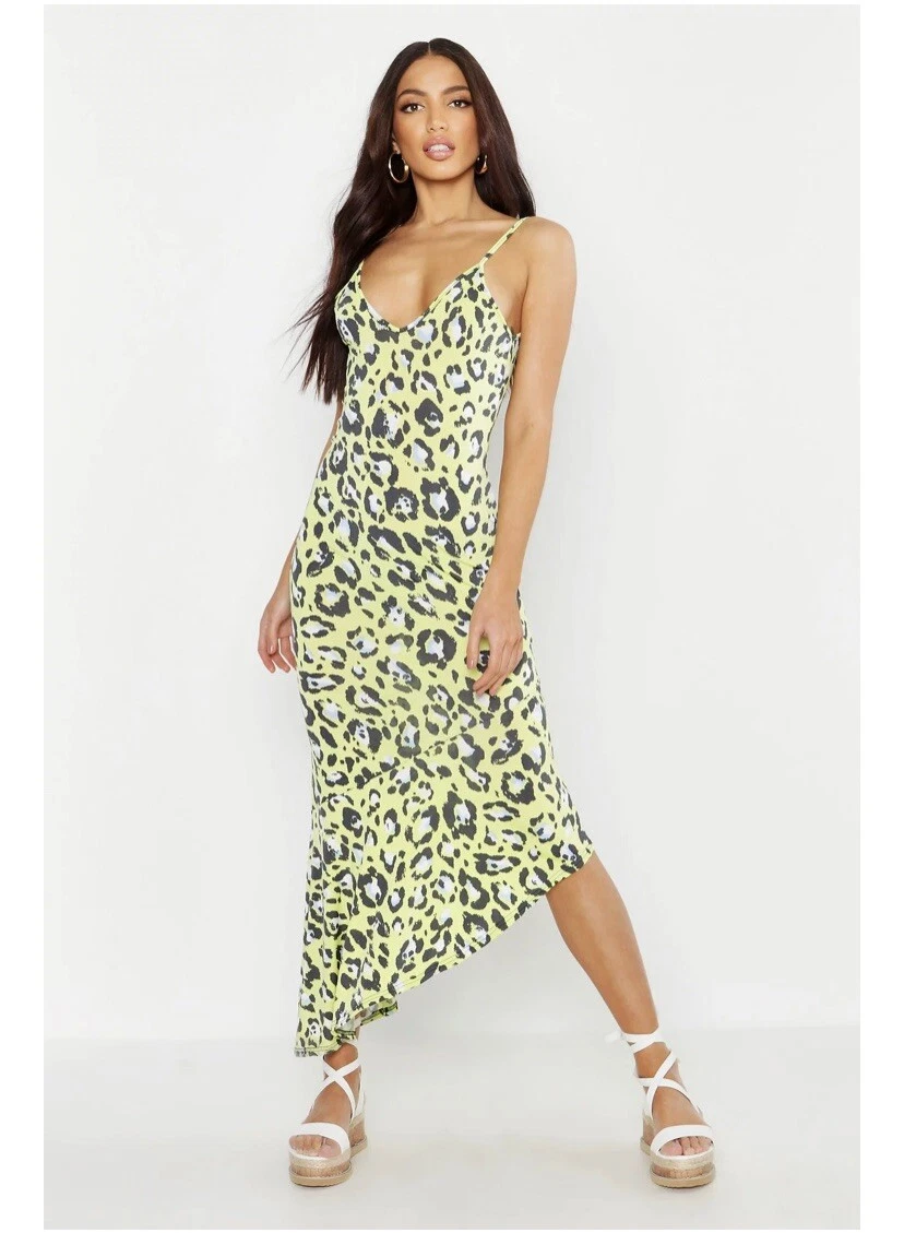 Petite leopard print 2025 maxi dress