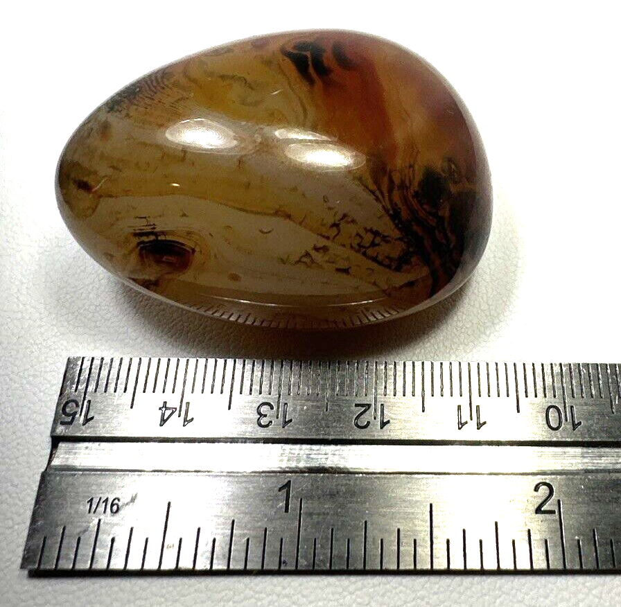 Natural Polished CRAZY LACE AGATE Palm Worry Stone Rock Crystal Healing
