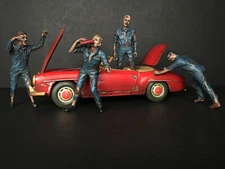 ZOMBIE MECHANICS 4 PC FIGURINE SET 1/18 AMERICAN DIORAMA 38197,38198,38199,38200
