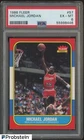 1986-87 Fleer Basketball #57 Michael Jordan RC Rookie HOF PSA 6 " LOOKS NICER "