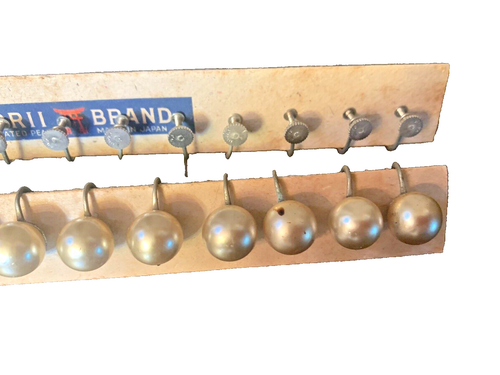 12 Paar Vintage Ohrringe Glasimitatperlen Schraubverschluss Knopf - Bild 1 von 6