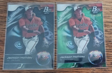 2023 Bowman Platinum #TOP-97 Jackson Holliday Green Ice Prism /299 Plus Base