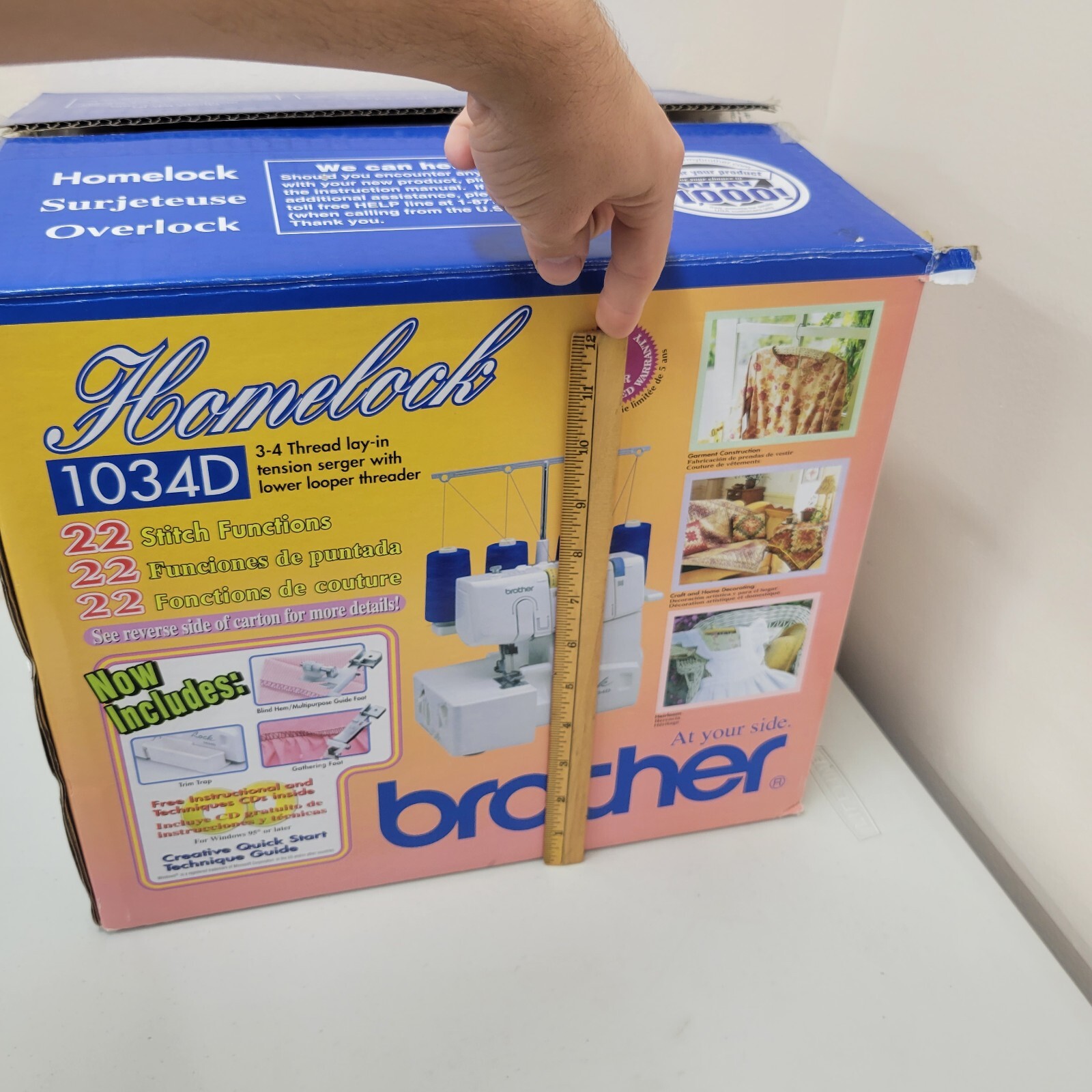 BROTHER LOCK 1034D Serger 4 threads Differential Feed w/Accessories