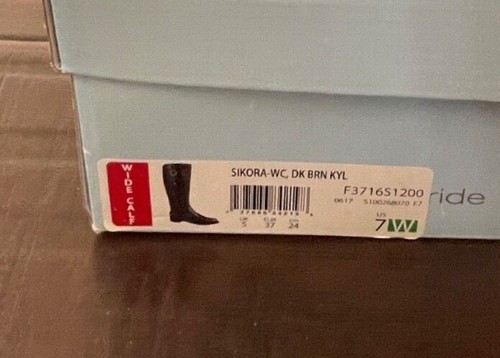 NIB! Life Stride Sikora Women's Knee-High Riding Boots Dark Brown 7W-Wide Calf - Imagen 9 de 9