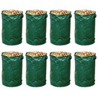 8x Laubsack 120 Liter Gartenabfallbehälter Abfallsack für Gartenabfall Grün