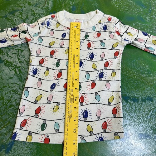Hanna Andersson Sz 4 Christmas Lights Boys Long Sleeve Pajama Top Organic Cotton - Picture 7 of 7