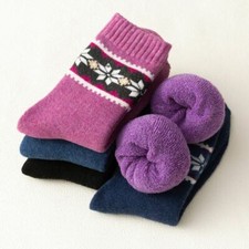 5 Pairs Women Winter Thermal Terry Socks Thick Warm Soft Sports Casual Socks