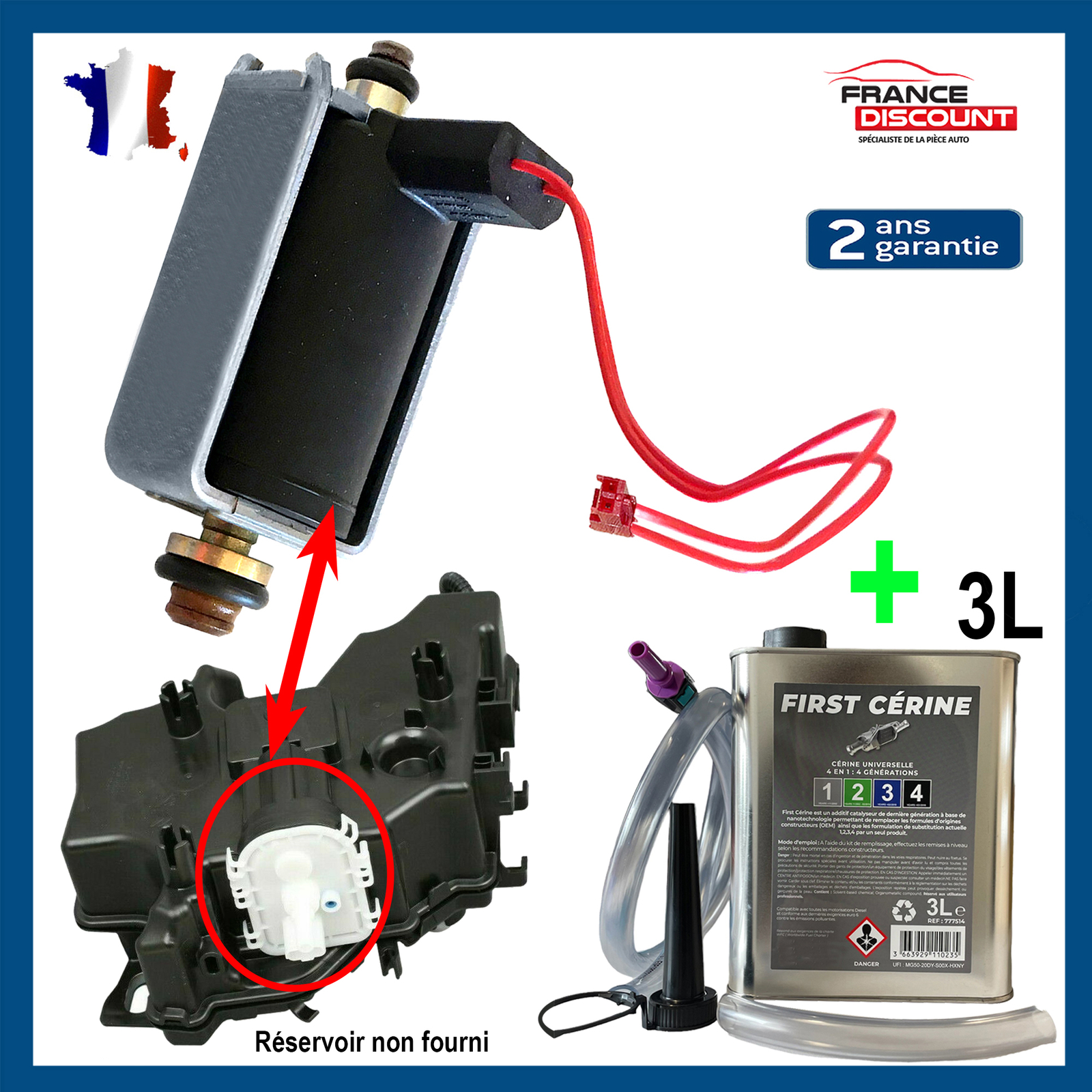 Pompe réservoir FAP Eolys PowerFlex pour résoudre le voyant moteur allumé sur Peugeot Citroën