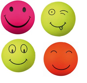 smiley face dog ball