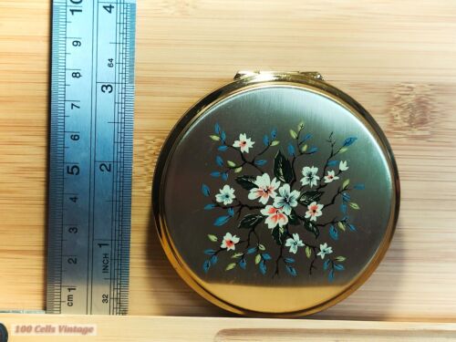 Polvo compacto Stratton dorado floral-vintage para damas-1vi - Imagen 5 de 5