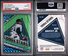 PSA 10 2022 Mosaic Green Fluorescent #291 Ken Griffey Jr. 5/10 POP1 G00 4707