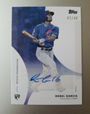 Robel Garcia 2020 Topps On Demand RC Progression BLUE Autograph Auto 47/49
